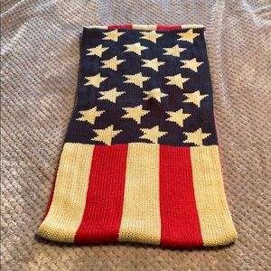 Knit Stars and Stripes eternity scarf